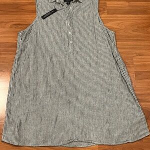 Tahari Striped 100% Linen Dress - NWT - 3X